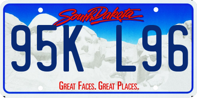 SD license plate 95KL96