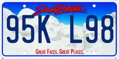 SD license plate 95KL98