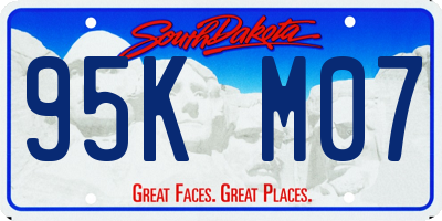 SD license plate 95KM07