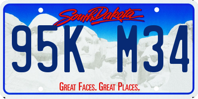 SD license plate 95KM34