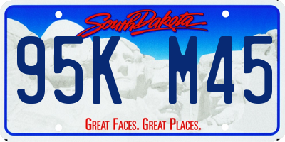 SD license plate 95KM45