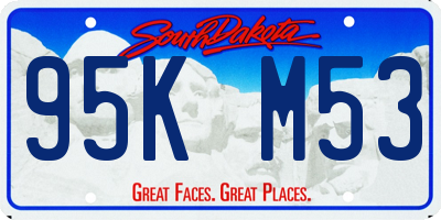 SD license plate 95KM53