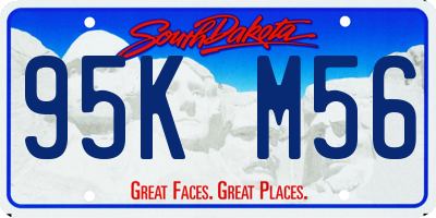 SD license plate 95KM56