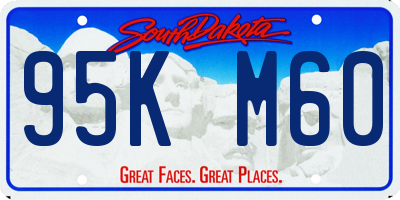 SD license plate 95KM60