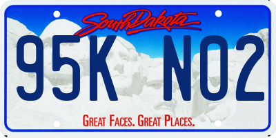 SD license plate 95KN02