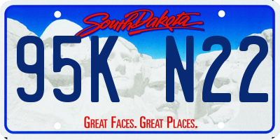 SD license plate 95KN22