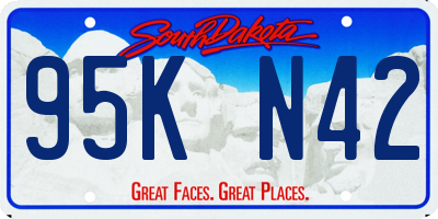 SD license plate 95KN42