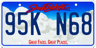 SD license plate 95KN68