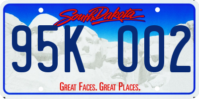 SD license plate 95KO02