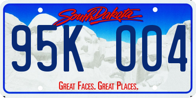 SD license plate 95KO04