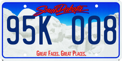 SD license plate 95KO08