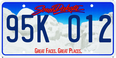 SD license plate 95KO12