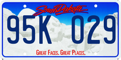 SD license plate 95KO29