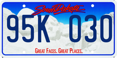 SD license plate 95KO30