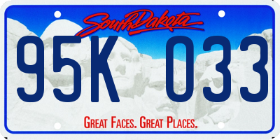 SD license plate 95KO33