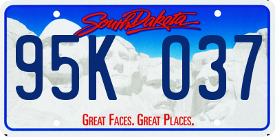 SD license plate 95KO37