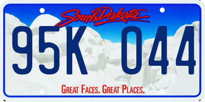 SD license plate 95KO44