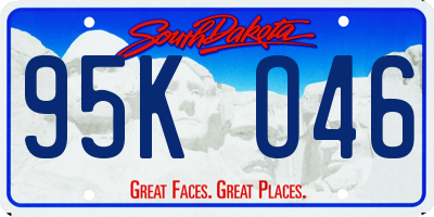 SD license plate 95KO46