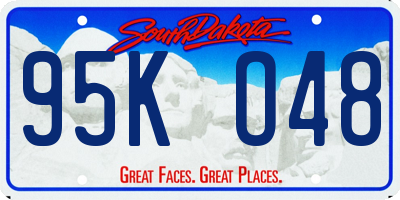 SD license plate 95KO48