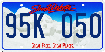 SD license plate 95KO50