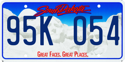 SD license plate 95KO54