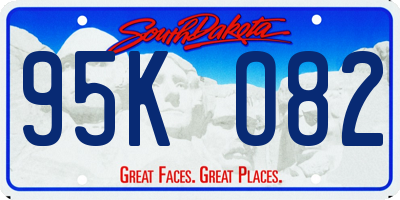 SD license plate 95KO82