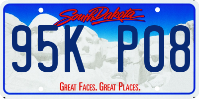 SD license plate 95KP08