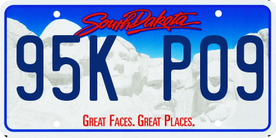 SD license plate 95KP09