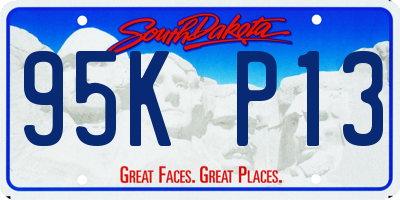 SD license plate 95KP13