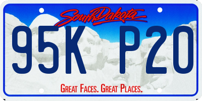 SD license plate 95KP20