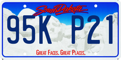 SD license plate 95KP21