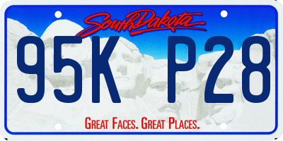 SD license plate 95KP28