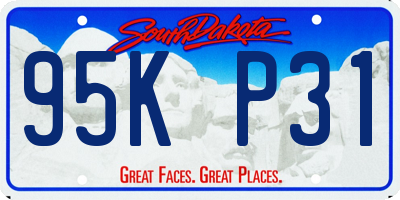 SD license plate 95KP31