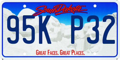 SD license plate 95KP32