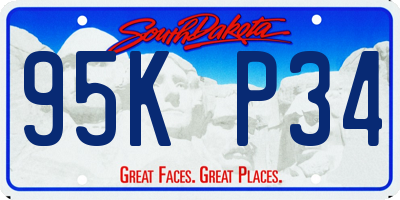 SD license plate 95KP34