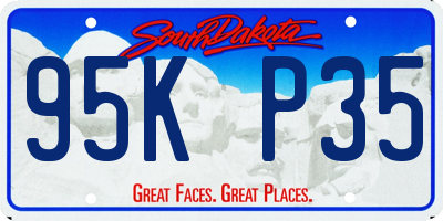 SD license plate 95KP35