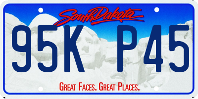 SD license plate 95KP45
