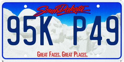 SD license plate 95KP49