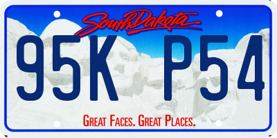 SD license plate 95KP54