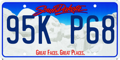 SD license plate 95KP68