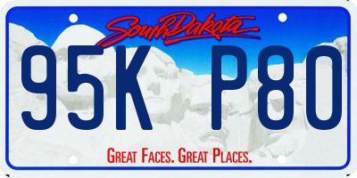 SD license plate 95KP80