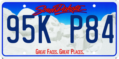 SD license plate 95KP84