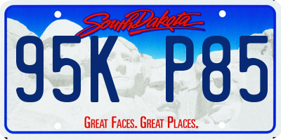 SD license plate 95KP85
