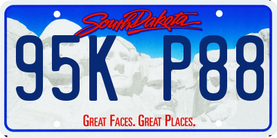 SD license plate 95KP88