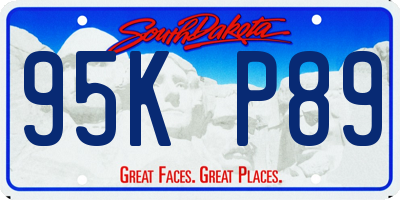 SD license plate 95KP89