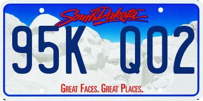 SD license plate 95KQ02