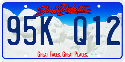 SD license plate 95KQ12