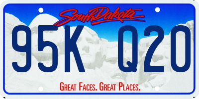 SD license plate 95KQ20