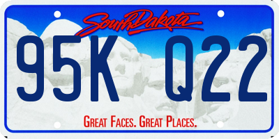 SD license plate 95KQ22