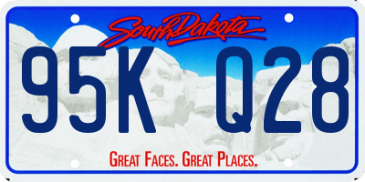 SD license plate 95KQ28